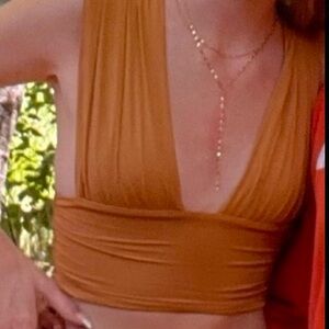 Rust Orange Cropped Top